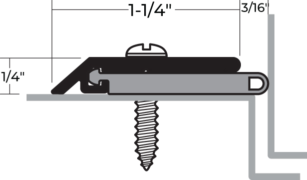NGP 130SA Silicone Perimeter Weatherstrip – Clear Aluminum, Per Foot