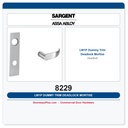 Sargent 8229 LW1P Dummy Trim Deadlock Mortise Deadbolt | LA Keyway, Grade 1 Commercial