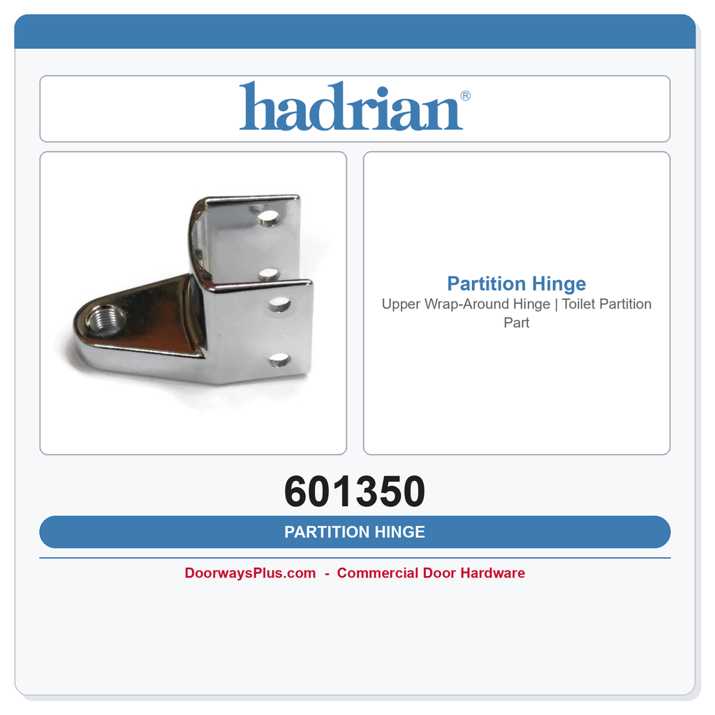 Hadrian 601350 Upper Wrap-Around Hinge | Toilet Partition Part
