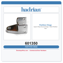 Hadrian 601350 Upper Wrap-Around Hinge | Toilet Partition Part