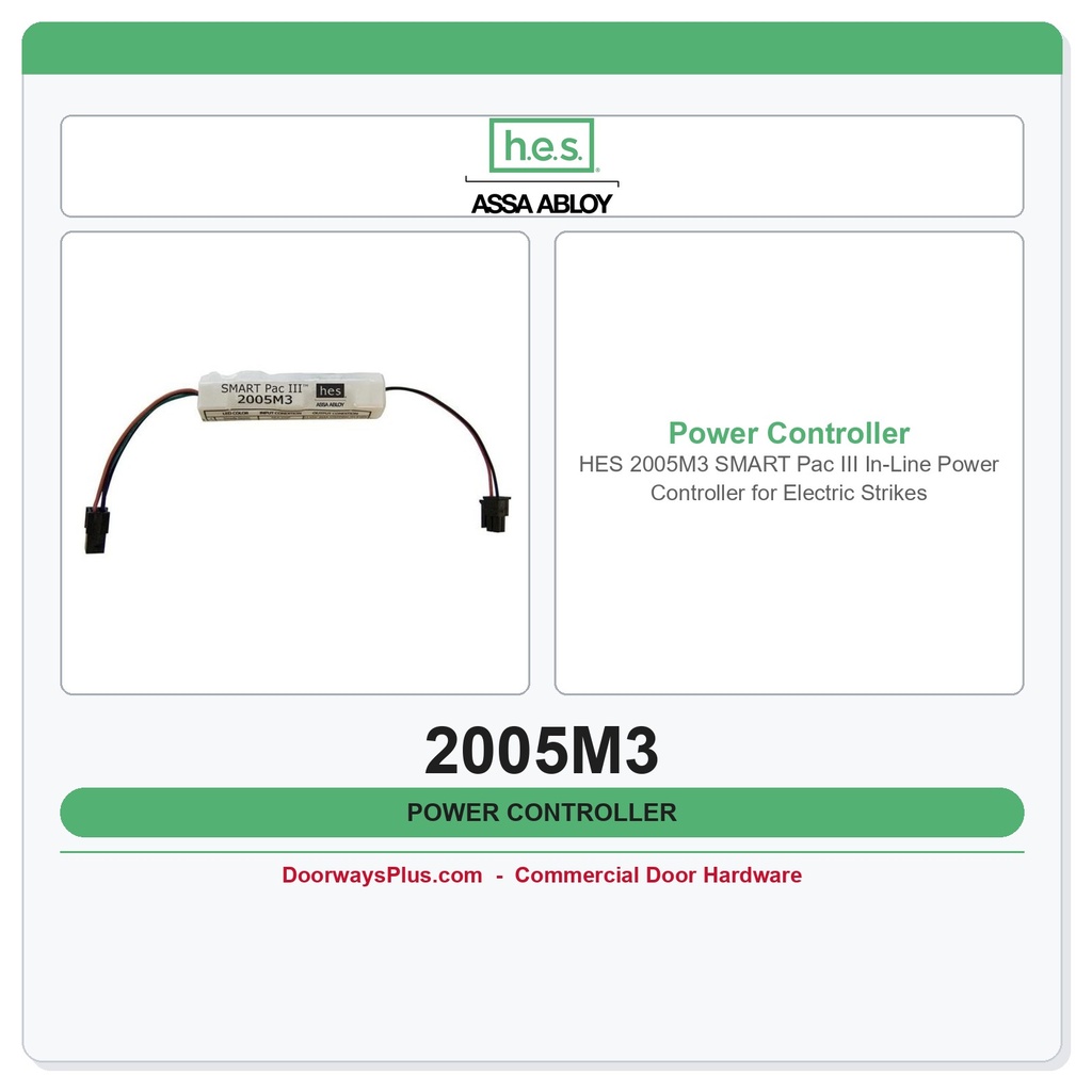 HES 2005M3 SMART Pac III In-Line Power Controller for Electric Strikes