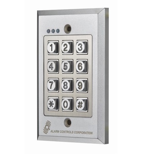 Alarm Controls KP-200 Vandal Resistant Weatherproof Keypad – 100 Users