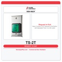 Alarm Controls TS-2T Request to Exit Button with Adjustable Timer | UL 294 Listed