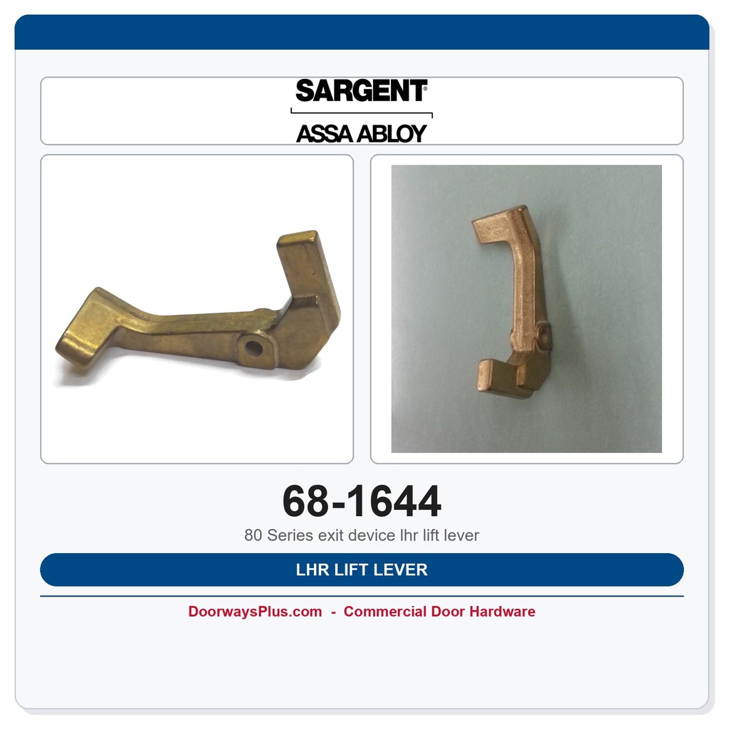 Sargent 68-1644 LHR Lift Lever | 8400 Series CVR Exit Device Part