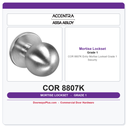 Accentra COR 8807K Entry Mortise Lockset – Grade 1 Security