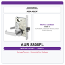 Accentra AUR 8808FL Classroom Mortise Lockset – Grade 1 Security
