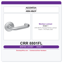 Accentra CRR 8801FL Passage Mortise Latchset – Grade 1, Fire Rated, ADA