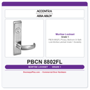Accentra PBCN 8802FL Privacy, Bedroom Or Bath Lock Mortise Latchset – Grade 1 Durability