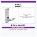 Accentra PBCN 8847FL Apartment Corridor Mortise Lockset – ANSI Grade 1, 626