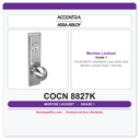 Accentra COCN 8827K Hotel/Motel Lever Either Side Mortise Lockset – Grade 1 Security