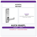 Accentra AUCN 8840FL Storeroom Deadbolt Mortise Lockset – Grade 1 Security