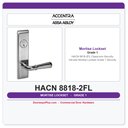 Accentra HACN 8818-2FL Classroom Security Intruder Mortise Lockset – Grade 1 Security