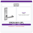 Accentra CRCN 8811-2FL Classroom Deadbolt Mortise Lockset – Grade 1 Security