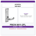 Accentra PBCN 8811-2FL Classroom Deadbolt Mortise Lockset – Grade 1 Security