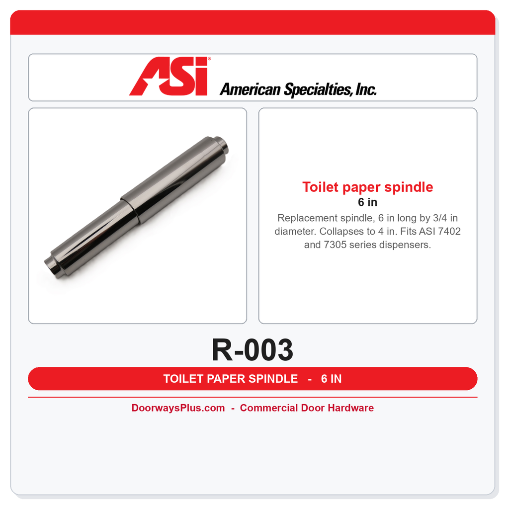 ASI R-003 Replacement Toilet Paper Spindle – Commercial Dispenser Part
