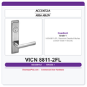 Accentra VICN 8811-2FL Classroom Deadbolt Mortise Lockset – Grade 1 Security