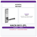 Accentra HACN 8811-2FL Classroom Deadbolt Mortise Lockset – Grade 1 Security