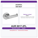 Accentra AUR 8817-2FL Apartment, Exit Or Public Toilet Mortise Lockset – Grade 1 Security