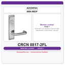 Accentra CRCN 8817-2FL Apartment, Exit Or Public Toilet Mortise Lockset – Grade 1 Security
