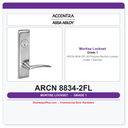 Accentra ARCN 8834-2FL All Purpose Mortise Lockset – Grade 1 Security