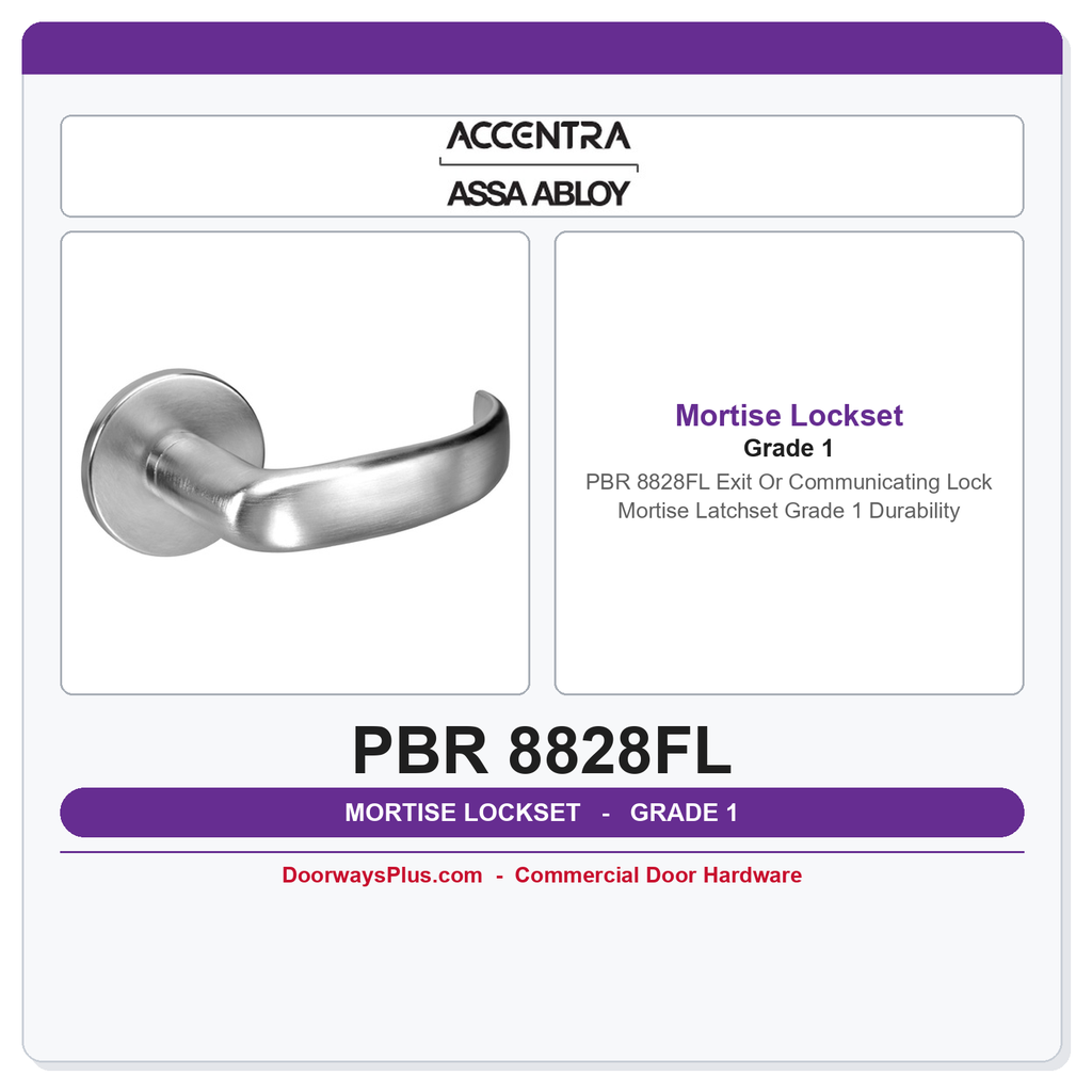 Accentra PBR 8828FL Exit Or Communicating Lock Mortise Latchset – Grade 1 Durability