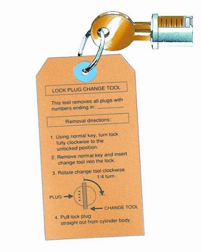CompX D500-KY Timberline Removable Lock Plug Change Tool