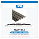 NGP 413 Flat Saddle Threshold 4" x 1/4" Mill Aluminum | National Guard Products | ADA & Fire Rated