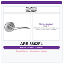 Accentra ARR 8862FL Privacy, Bedroom Or Bath Lock Mortise Latchset – Grade 1 Durability