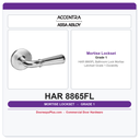 Accentra HAR 8865FL Bathroom Lock Mortise Latchset – Grade 1 Durability