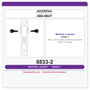 Accentra 8833-2 All-Purpose Lock Mortise Deadlatch – Grade 1 Durability