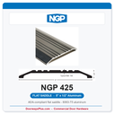 NGP 425 Flat Saddle Threshold 5" x 1/2" Mill Aluminum | National Guard Products