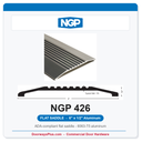 NGP 426 Flat Saddle Threshold 6" x 1/2" | ADA Fire-Rated Mill Aluminum | National Guard