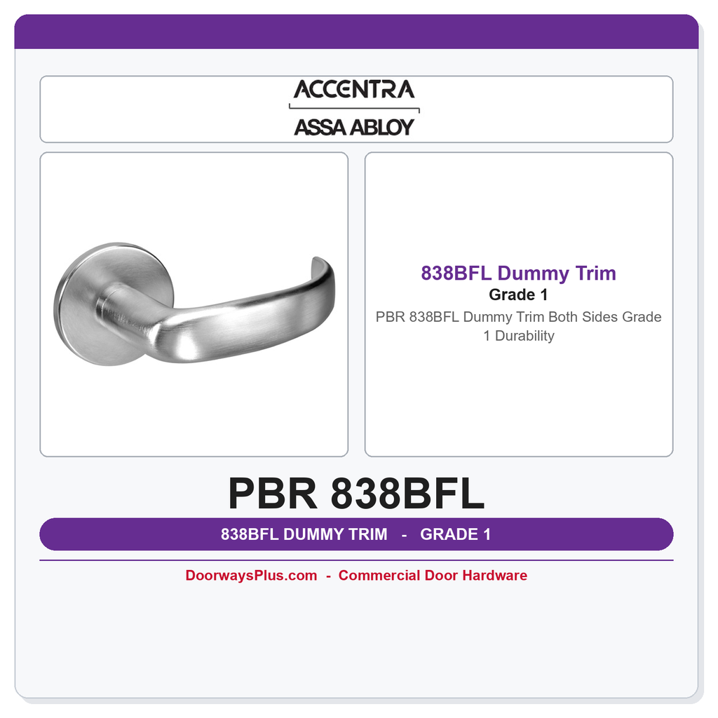 Accentra PBR 838BFL Dummy Trim Both Sides – Grade 1 Durability
