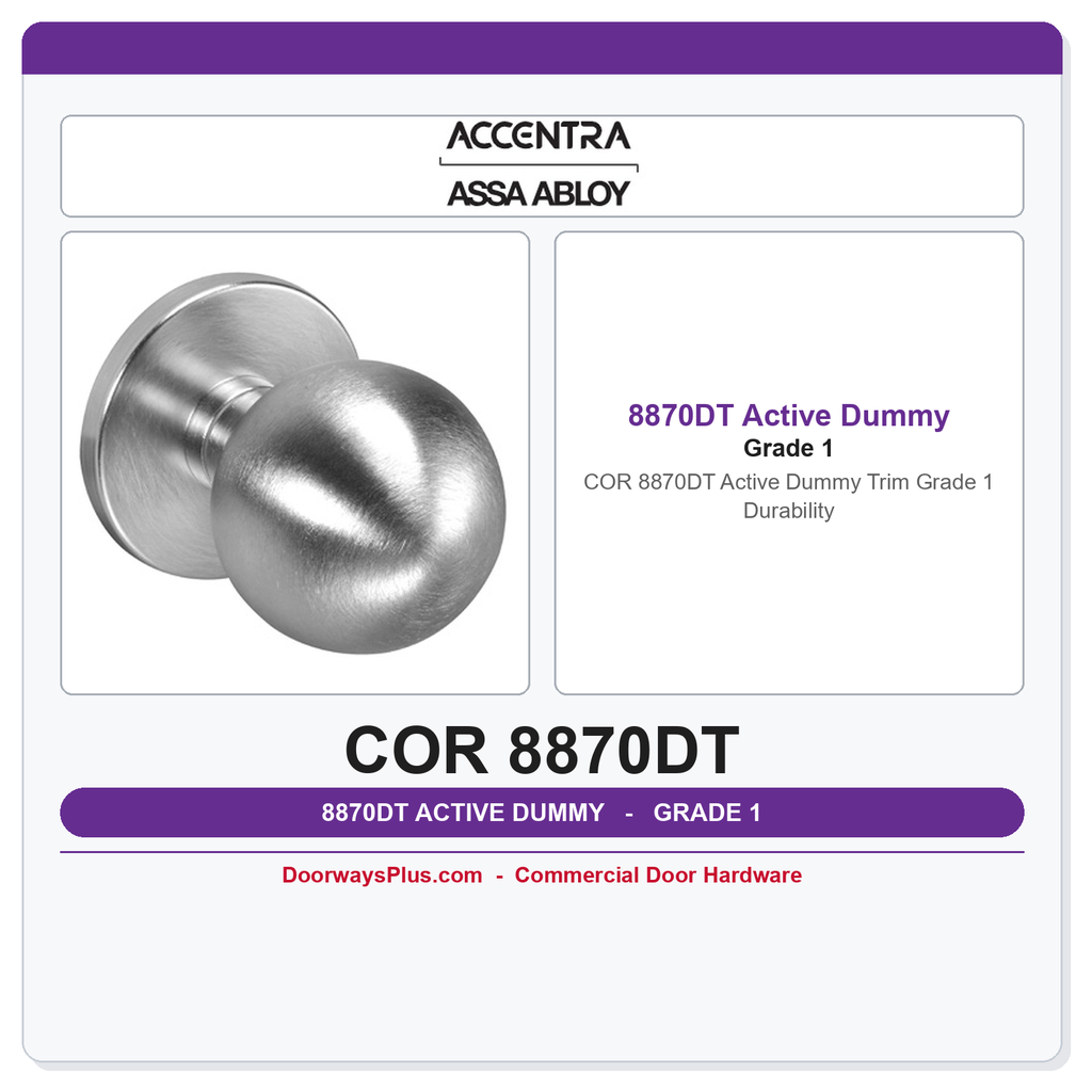 Accentra COR 8870DT Active Dummy Trim – Grade 1 Durability