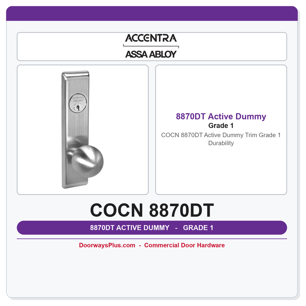 Accentra COCN 8870DT Active Dummy Trim – Grade 1 Durability