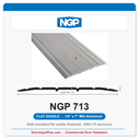 NGP 713 Flat Saddle Threshold 7" x 1/4" | National Guard Products Mill Aluminum