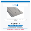 NGP 913 Flat Saddle Threshold 9" x 1/4" | ADA Fire-Rated Mill Aluminum | National Guard Products