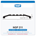 NGP 211 Flat Saddle Threshold 3" x 3/8" | ADA, Fire Rated | National Guard Products