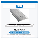 NGP 613 Flat Saddle Threshold 6" x 1/4" Aluminum | National Guard