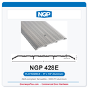 NGP 428E Flat Saddle Threshold 8" x 1/2" | ADA Fire-Rated Aluminum | National Guard
