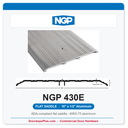NGP 430E Flat Saddle Threshold 10" x 1/2" | ADA Fire Rated Mill Aluminum | National Guard