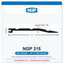 NGP 315 Half Saddle Threshold 3" x 1/4" Aluminum | National Guard
