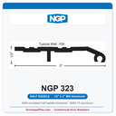 NGP 323 Half Saddle Threshold 3" x 1/2" Aluminum | National Guard