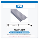 NGP 350 Half Saddle Threshold 5" x 1/2" Mill Aluminum | National Guard Products