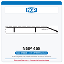 NGP 458 Half Saddle Threshold 7" x 3/4" | ADA Fire Rated Mill Aluminum