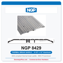 NGP 8429 Thermal Break Saddle Threshold 9-1/8" x 1/2" Mill Aluminum | National Guard Products