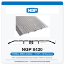 NGP 8430 Thermal Break Saddle Threshold 10-1/8" x 1/2" | Mill Aluminum | National Guard Products