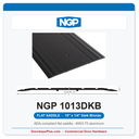 NGP 1013DKB Flat Saddle Threshold 10" x 1/4" Dark Bronze | ADA | Fire Rated