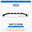 NGP 211DKB Flat Saddle Threshold 3" x 3/8" Dark Bronze | National Guard