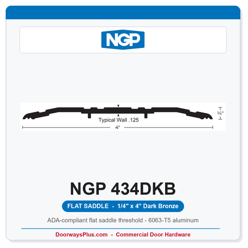 NGP 813DKB Flat Saddle Threshold | 8